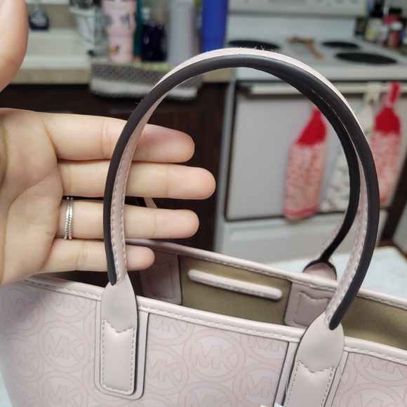 Michael Kors Jodie Small Tote Powder Blush MK Logo NWT - Picture 7 of 12